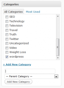 cant create categories in wordpress